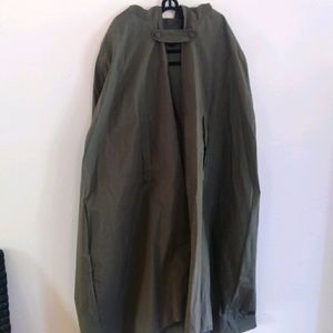 Light Olive Green hooded rain cloak Cape One Size